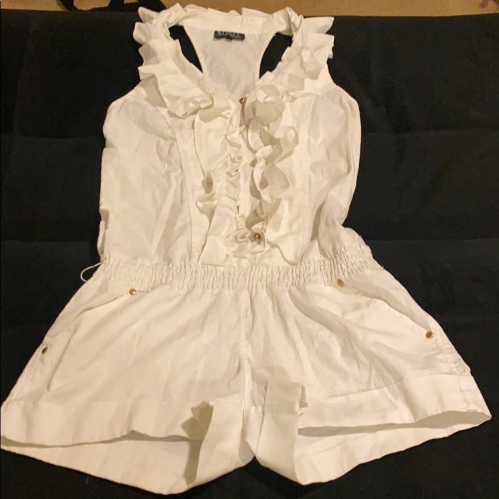 White jump suit